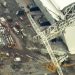 Parte da arquibancada do estádio do Corinthians foi destruída no acidente em Itaquera