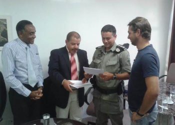 Da esquerda para direita: Sebastião Macalé, Alceu Teixeira, capitão Cardoso e Guilherme Coelho