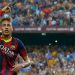 Neymar comemorando gol com a camisa do Barcelona