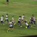 Jogadores do Emelec fizeram a festa no gramado do Serra Dourada.
