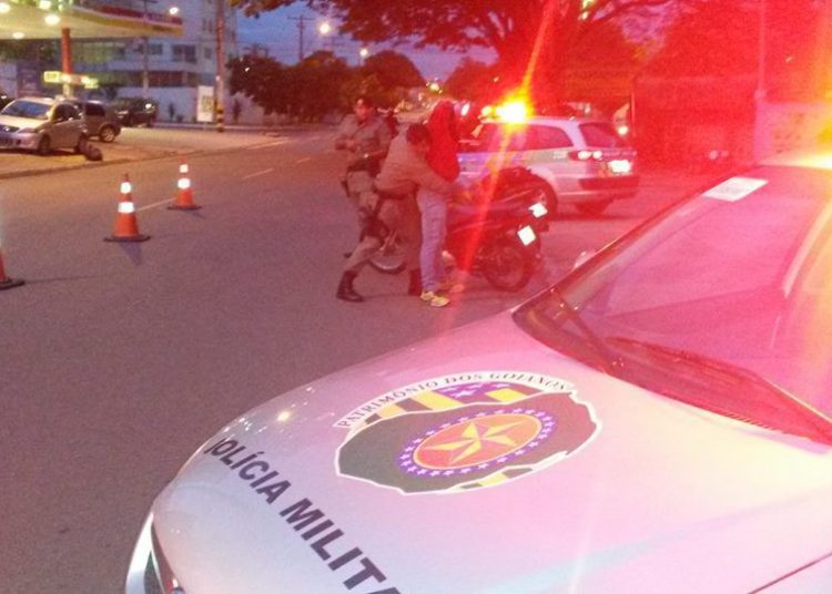 Um dos pontos da operação foi na C-104, no Jardim América