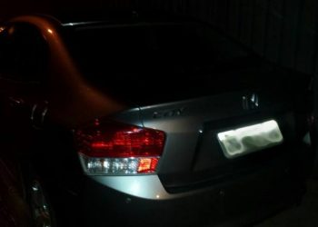 Os veículos encontrados foram um Honda City e um Chevrolet Cruze LT