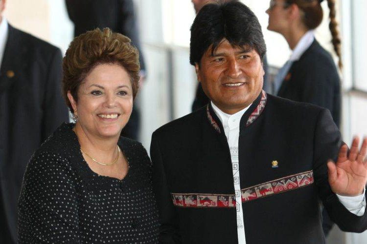 Morales esteve presente na posse de Dilma