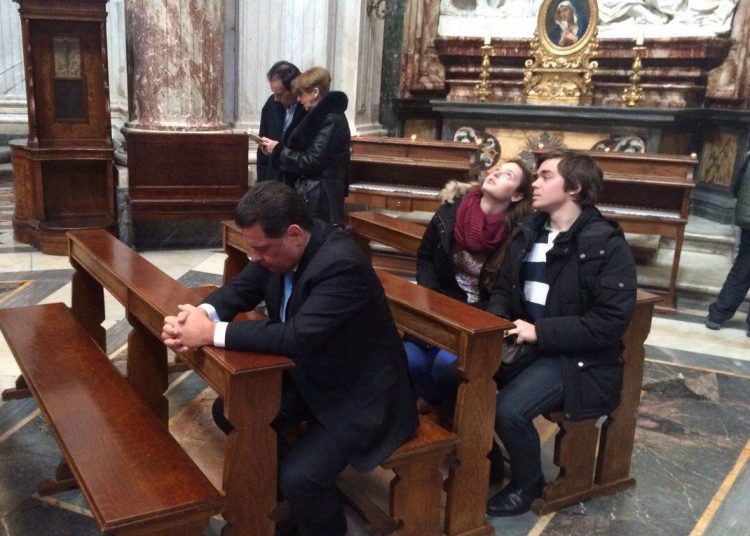Marconi visita Basília de São Pedro, em Roma, na Itália / Foto: divulgação