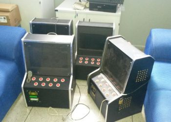 Máquinas apreendidas pela polícia (Foto: Divulgação)