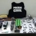 Material apreendido com o suspeito (Foto: Divulgação/Polícia Civil)