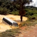 Micro-ônibus é levado pelas águas de lagoa que transbordou no Pará