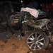 Carro ficou completamente destruído (Foto: Divulgação/whatsapp)