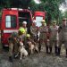 Equipe dos Bombeiros que efetuou o salvamento (Foto: Divulgação)