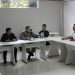 Em sequência, Tenente Arraes, delegado Manoel Borges e sargento Rodrigues (Foto: Guilherme Coelho)