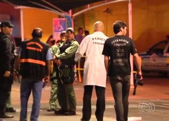 Estacionamento do hipermercado horas depois da morte de Davi Sebba (Foto: Reprodução)