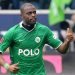 Grafite com a camisa do Wolfsburg, da Alemanha