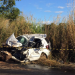 VW Fox ficou completamente destruído