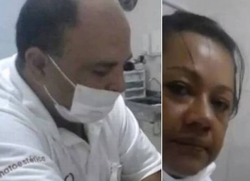 Funcionários da clínica identificados no vídeo (Foto: Reprodução)