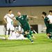 Jogadores esmeraldinos comemoram um dos gols marcados na goleada (Foto: Site Goiás)