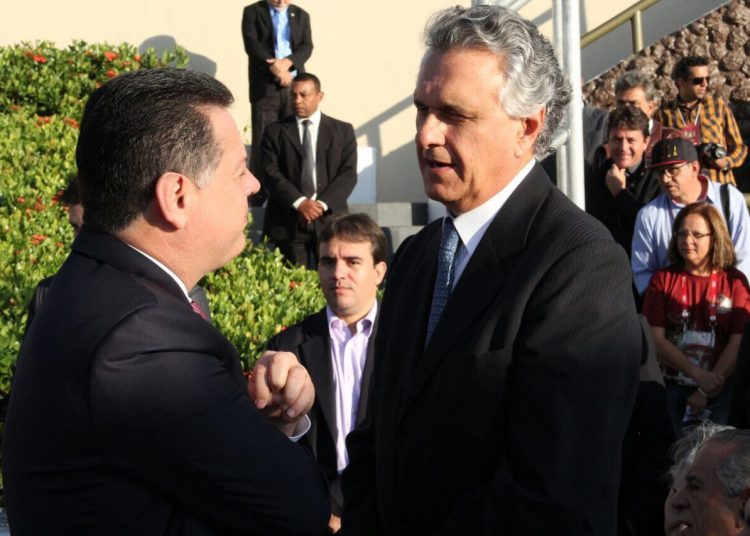 Governador e senador se encontraram na Missa de Encerramento da Festa do Divino Pai Eterno, em Trindade, quando falaram do ocorrido (Foto: Divulgação)