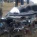 Carro de Barisone ficou completamente destruído