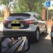 Foto tirado do carro da polícia