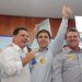 Marconi e Vecci comemoram a chegada do prefeito de Santo Antônio de Goiás, Frederico Marques, ao PSDB / Foto: DIVULGAÇÃO