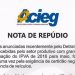 Nota de repúdio da associação (Foto: Reprodução)