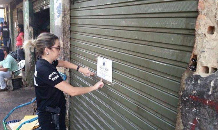 Loja é interditada na Canaã (Foto: Divulgação Polícia Civil)