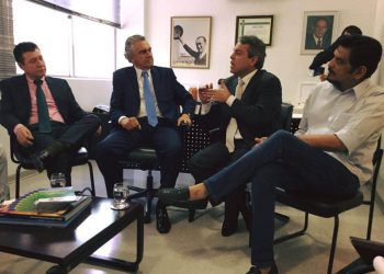 José Nelto, Ronaldo Caiado, Ernesto Roller e Gercyley Batista (Foto: Facebook)