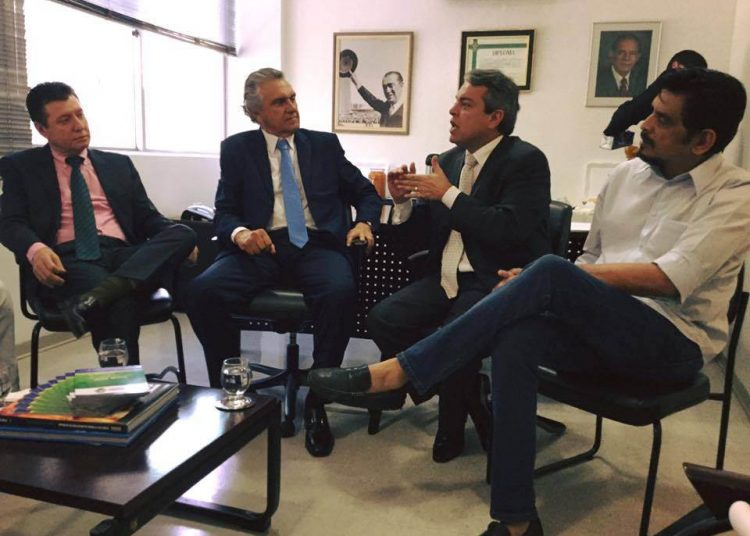 José Nelto, Ronaldo Caiado, Ernesto Roller e Gercyley Batista (Foto: Facebook)