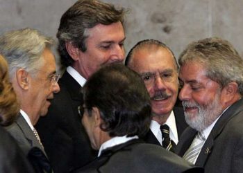 Ex-presidentes Fernando Henrique Cardoso, Fernando Collor, José Sarney e Luiz Inácio Lula da Silva (Foto: Reprodução)