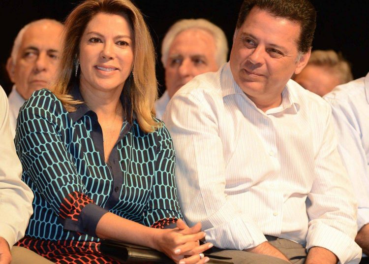 Valéria Perillo e seu marido, governador de Goiás Marconi (Foto: Reprodução)