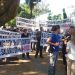 Policiais civis manifestaram hoje (26) por causa do salário oferecido de R$1.5 mil | Foto: Reprodução
