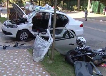 O vereador Paulo Borges estava dentro do veículo que sofreu um acidente no último sábado (9) | Foto: Reprodução / TV Anhanguera