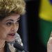 Em pronunciamento, a ex-presidente Dilma Rousseff (Foto: Marcos Oliveira/Agência Senado)