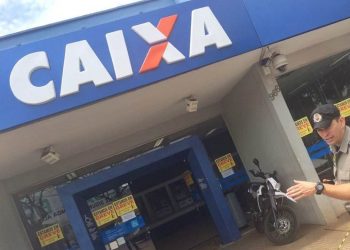 Bandidos roubam um cofre de uma agência da Caixa Econômica Federal nesta manhã