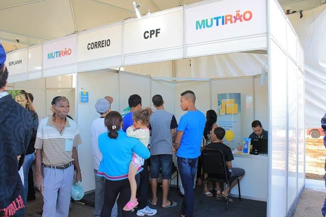 Estande dos correios para emissão de CPF
