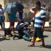 Acidente em Senador Canedo deixou motociclista ferido | Foto: Leitor/Whatsapp