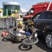 Simulação de acidente, realizada pelo Corpo de Bombeiros, em parceria com o Detran-GO, alerta população para os riscos do desrespeito às leis de trânsito | Foto: Divulgação / Detran-GO