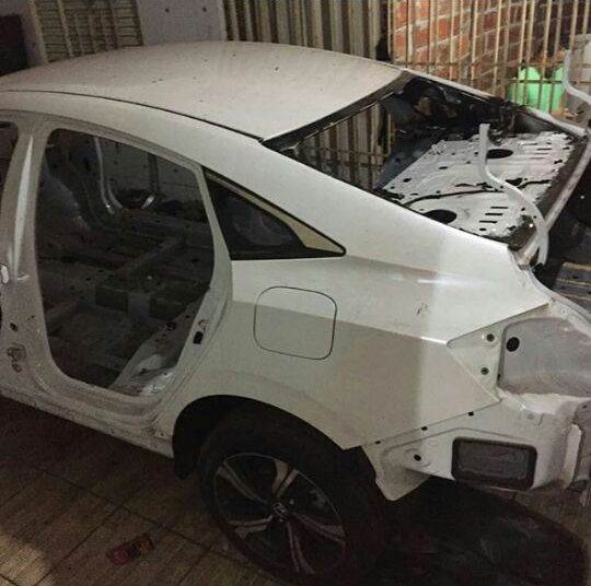 Desmanche foi localizado pela Rotam no Setor Monte Pascoal, em Goiânia | Foto: Divulgação / PMGO