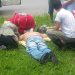 Motociclista é atingido por carreta e fratura costela no Jardim Guanabara, em Goiânia | Foto: Anna Carolina Pimenta