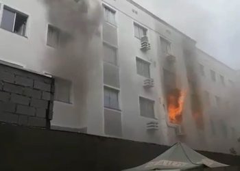 Segundo PM, incêndio em Aparecida teria sido intencional | Foto: Reprodução