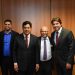 Criação de novo curso de Odontologia em Goiânia é debatida em Brasília. Na foto, diretor da Unifan Divino Eterno, diretor-presidente da instituição Professor Alcides, ministro da Educação Mendonça Filho e senador Wilder Morais | Foto: Divulgação/ Unifan