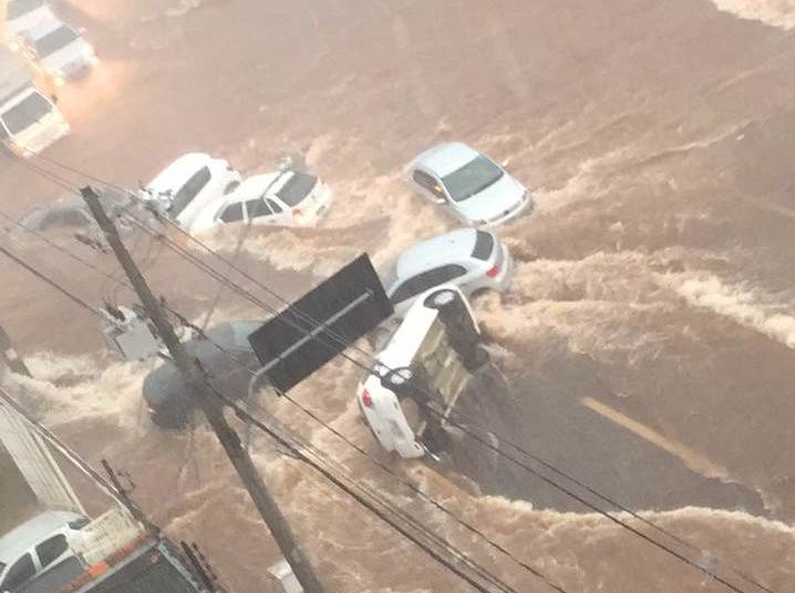 Atenção: Inmet prevê mais chuva forte em Goiânia | Foto: Leitor/ WhatsApp