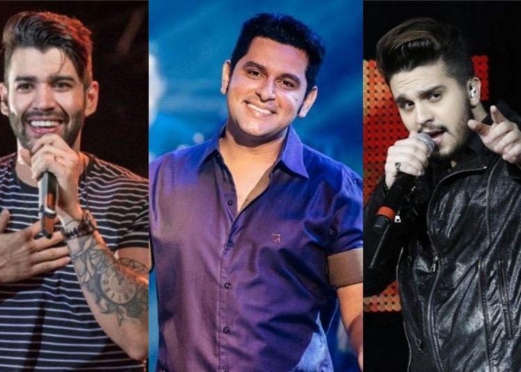 Gustavo Lima, Léo Magalhães e Luan Santana estão entre os cantores que irão ao Rodeio Show Senador Canedo 2018 | Fotos: Divulgação