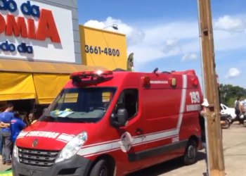 Quatro assaltantes fugiram após praticarem latrocínio (roubo segudo de morte), em supermercado em Morrinhos. Um açougueiro morreu e outra funcionária foi baleada | Foto: Reprodução