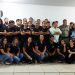 Alunos do 1º e 3º período do curso de Gestão em Segurança Pública da Faculdade Alfredo Nassar posam para foto junto à equipe do Bope Goiânia e professores | Foto: Reprodução