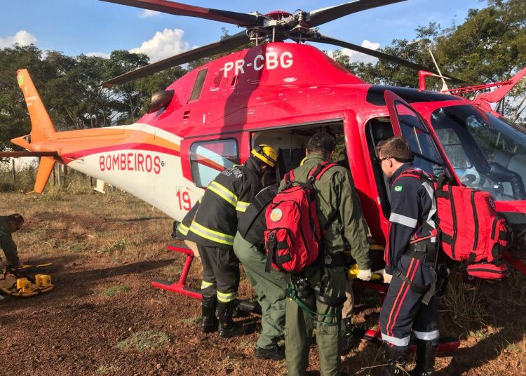 Homem ficou gravimente ferido após acidente na GO-130, em Cristianópolis | Foto: Divulgação