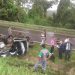 Veículo ocupado pelo deputado Professor Alcides capotou em Rodovia Federal nesta quarta-feira, 31 | Foto: Valdemy Teixeira