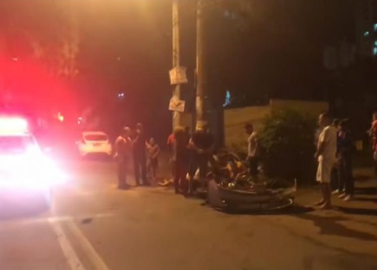 O motorista envolvido no acidente fugiu do local