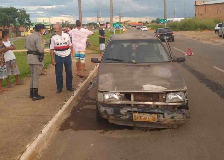Idoso embriagado acidente Aparecida