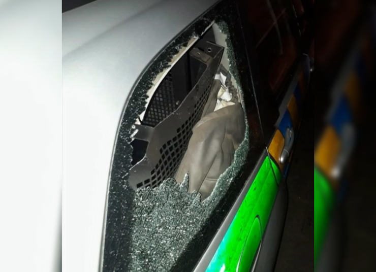 Assaltante ataca e tenta tomar arma de PM em frente a Batalhão no Centro de Goiânia | Foto: Leitor / Folha Z