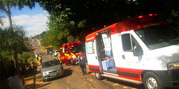 Criança foi atingida na cabeça por peça de caminhão e ficou gravemente ferida, em Aparecida | Foto: Reprodução